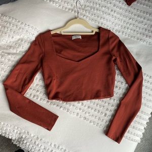 Aritzia long sleeve contour crop top